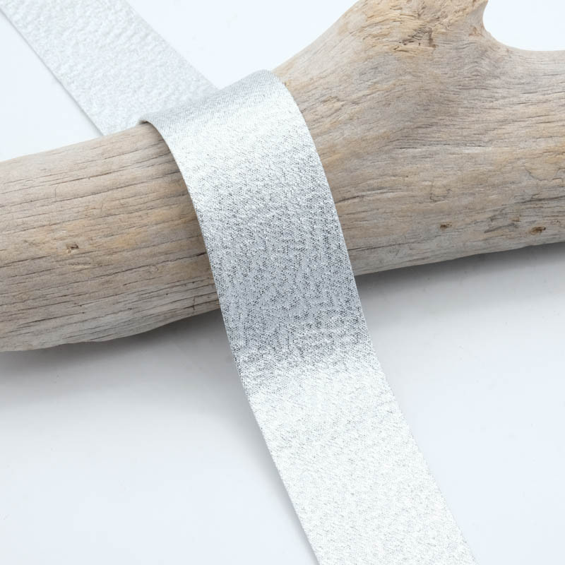 30mm Silver Lamé Bias Tape